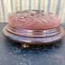 Victorian turned wood and embroidery foot stool in origin finish and condition, c1860 Image 3