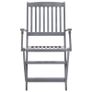 Folding Outdoor Chairs 6 pcs Solid Acacia Wood Image 4
