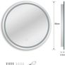 500mm Round LED Bathroom Mirror with Light, Wall Mounted Makeup Mirror with Cold White Light, Anti-Fog, IP44, Large Circle Mirror Backlit + Front Light (FREE POSTAGE) Image 2