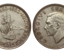 S.Africa 5 shillings 1952 Silver