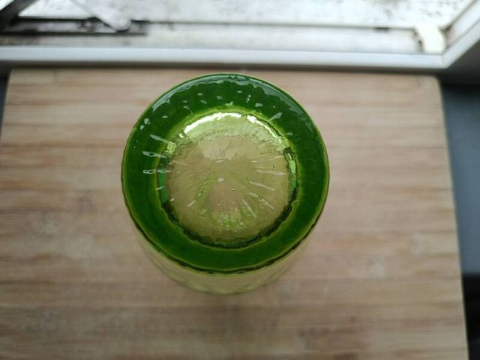 Vintage Humppila Green Swirl Glass Vase