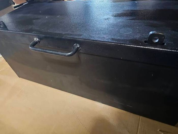 Heavy metal tool box, lock twice for extra security, fix in your van