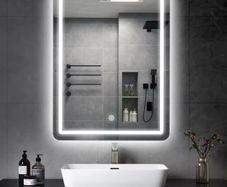 Led mirror for en-suite bathroom 50x70 dimmable 3 colours