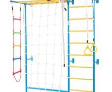 Wall Gym for Kids 7 in 1 Steel Indoor Kids Gym for Exercise Climbing Toys