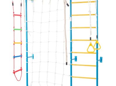 Wall Gym for Kids 7 in 1 Steel Indoor Kids Gym for Exercise Climbing Toys