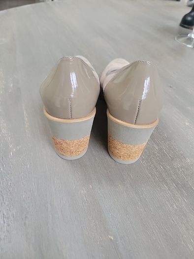 Brand new pair of beautiful taupe wedges, bioeco by arka