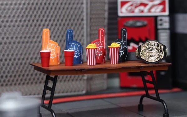 Wrestling Figure Foam Fingers, Fan Signs, Hotdogs, Popcorn & Belts