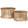 Two Piece Coffee Table Set Solid Mango Wood Image 3