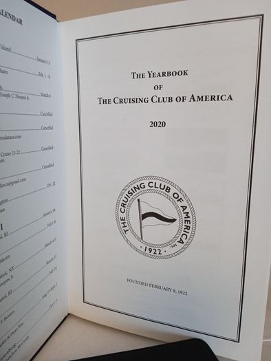The Yearbook of the Cruising Club of America, 2020 Published by Cruising Club of America (HQ671)