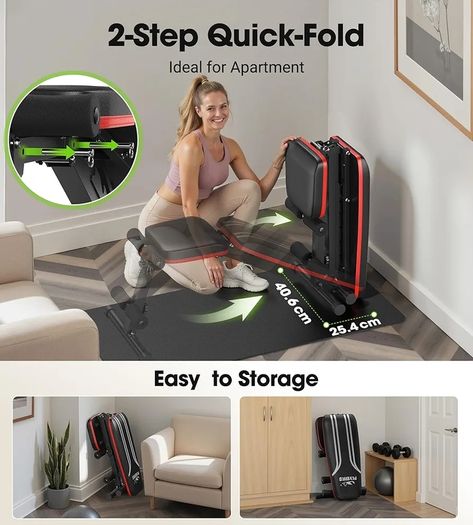Adjustable Bench, Utility Weight Bench with 8 Position Adjustable Backrest/3 Position Adjustable Footrest, 318 kg Weight Capacity, Foldable Workout Bench with 90 Angle for Home Gym