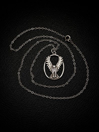 Vintage 925 Sterling Silver Flying Eagle Necklace, Edinburgh 1977