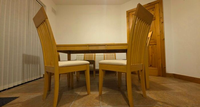 Kitchen Dining Table with six chairs
