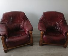 Pair of Leather Armchairs