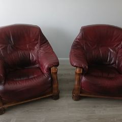 Pair of Leather Armchairs
