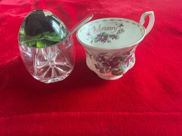 Crystal sugar bowl