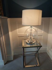 Set of tables with lamps