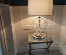 Set of tables with lamps