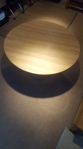 Round wooden table