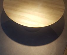Round wooden table