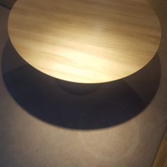 Round wooden table