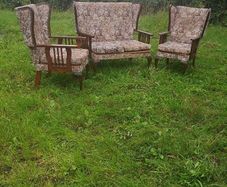 Three piece suite 2 seater and 2 chairs