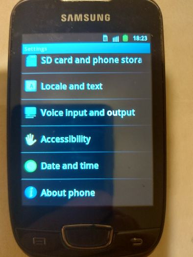 Samsung Galaxy Mini, Model No. GT-S5570, in excellent working condition