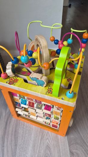 Battat Zany Zoo Wooden Activity Cube