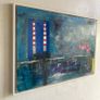 Large Original Painting Contemporary Art Poolbeg Chimneys Modern Irish abstract art Framed Image 4