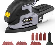 Detail Mouse Sander, 220W Compact Sander Machine for Wood, 13,000 RPM Sanders with Dust Collection, 12PCS Standard Sandpapers, 4 Finger Attachment and Sanding Pad Included (FREE POSTAGE)