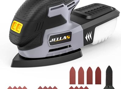Detail Mouse Sander, 220W Compact Sander Machine for Wood, 13,000 RPM Sanders with Dust Collection, 12PCS Standard Sandpapers, 4 Finger Attachment and Sanding Pad Included (FREE POSTAGE)