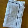 La Redoute Pack of 4 White napkins with black trim Image 2