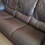 3 seater brown leather sofa Image 2