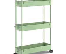 Brand New 3-Tier Storage Trolley Cart Slide-Out Slim Rolling Utility Cart Mobile Storage