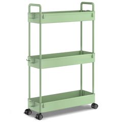 Brand New 3-Tier Storage Trolley Cart Slide-Out Slim Rolling Utility Cart Mobile Storage