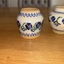 Nicholas Mosse Retired Set of 2 Blue Pansy Bud Vases Image 2