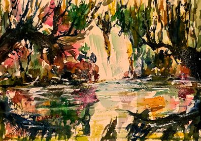 waterfall moments watercolour