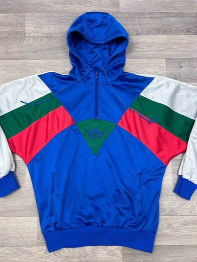 Rare True Vintage 80s Adidas Colorado Hoodie Sweatshirt Mens Small Trefoil
