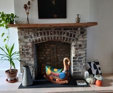 Collectible exotic wood rocking swan