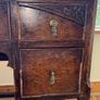 Antique oak desk and Edwardian triple mirror Image 7
