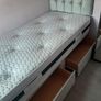 Brand New Stylist Single Divan Beds With Optional Drawers And Tufted Sprung Memory Foam Mattresses Instock Image 5
