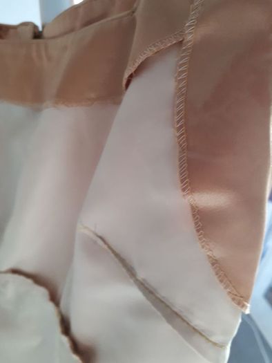 Vintage full length Gold  satin Dress