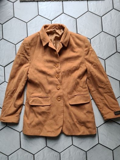 Steilmann Germany Jacket Blazer Cashmere Wool brown Size 10