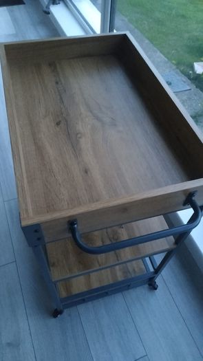 drinks bar trolley with removable tray
