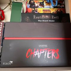 Board games (resident evil, Gloomhaven, vampire masquerade)