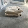 Light beige black out curtains 54" x 46" Image 4