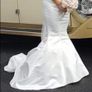 ivory satin wedding dress Image 4