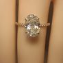 14ct Yellow Gold 3.23 carat Oval Brilliant Lab Diamond Ring Image 2