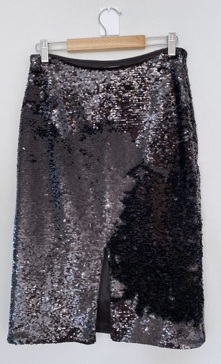 GANNI midi sequin skirt
