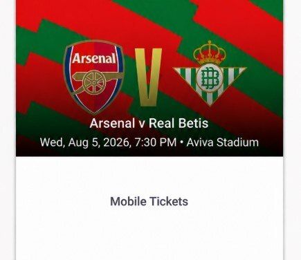 Arsenal v Real Betis