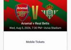 Arsenal v Real Betis